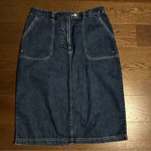 Denim Workwear Skirt Y2K Vintage style | Midi Length | Size 10
